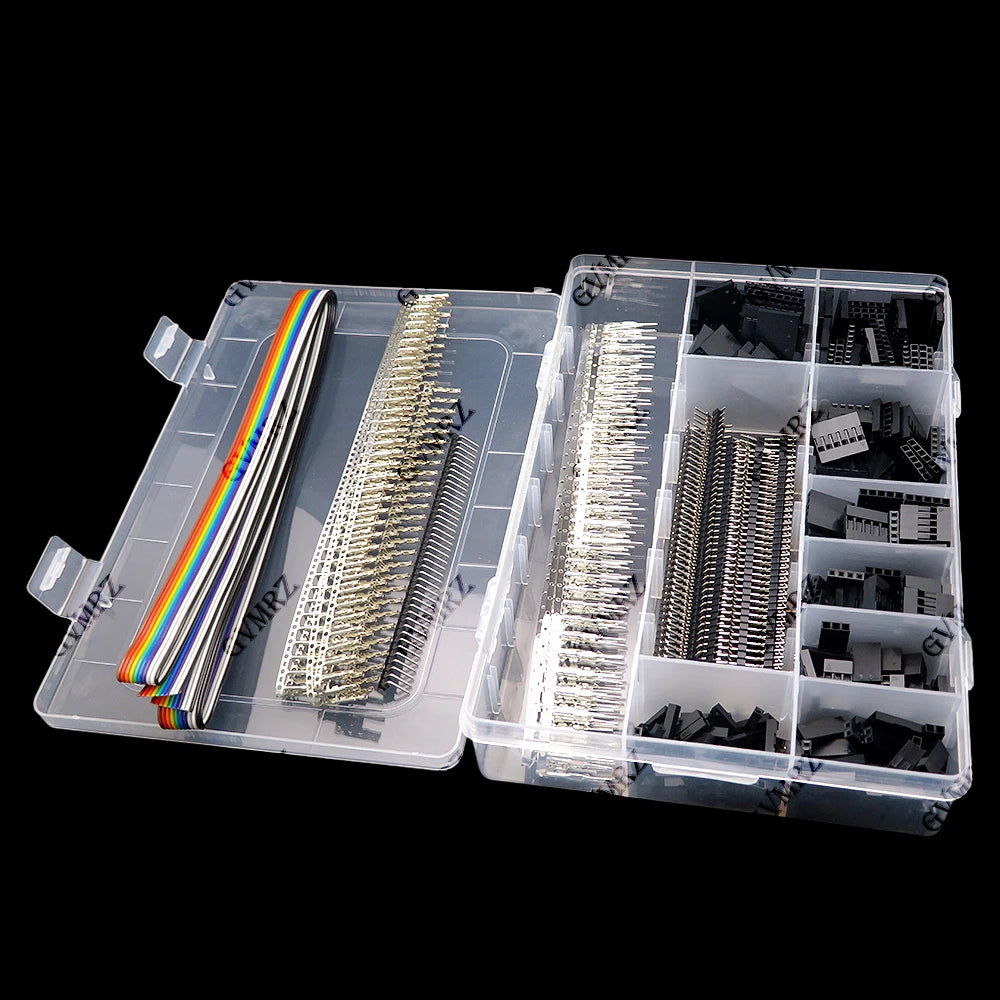 1550PCS/Set 2.54mm Dupont Connector Kit PCB Headers Electronics Cable Jumper Wire Pin Header Housing Male Female Pins