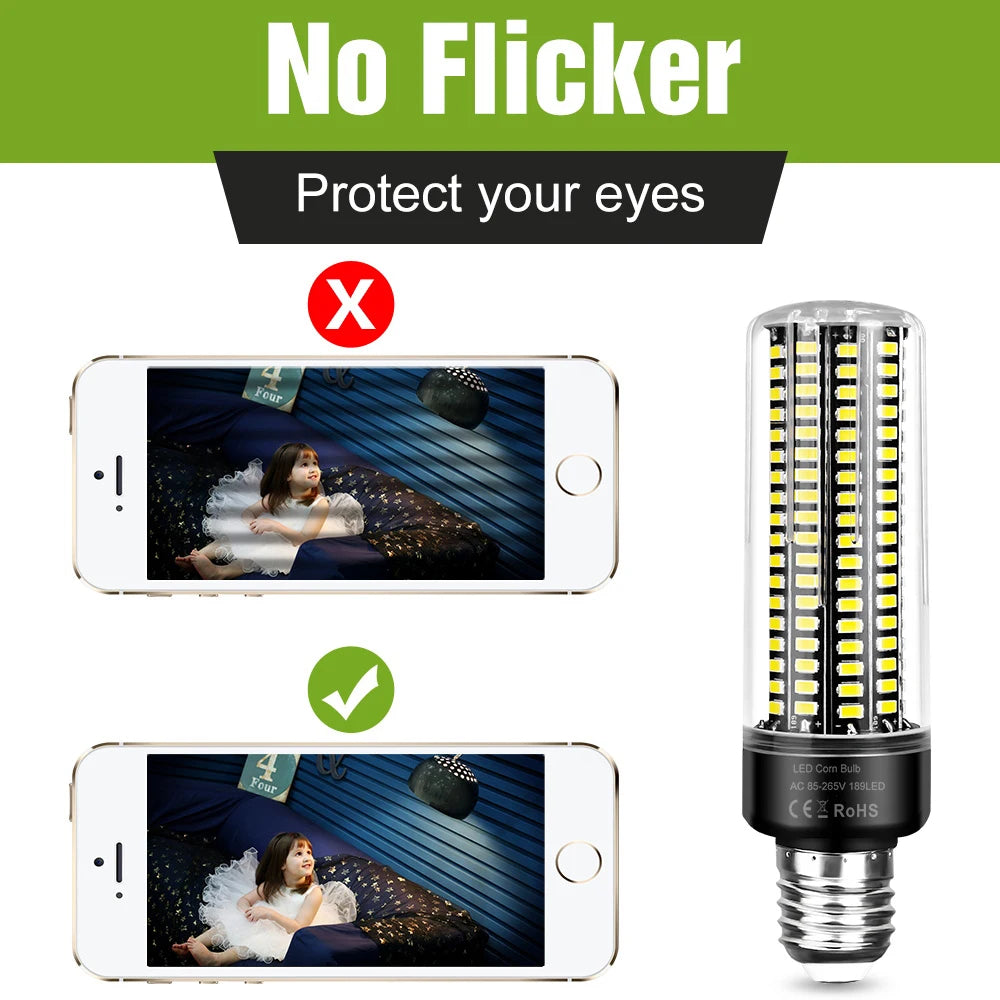 30W LED Indoor Corn Bulb E27/E26 Ceiling Lamp Bulbs E14 Spotlight B22 Living Room Bedroom Kitchen Washroom 220V Home Lighting