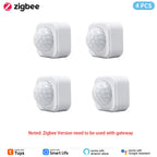 1- 10PCS Tuya Zigbee PIR Motion Sensor Detector Security Smart Life Tuya Zigbee Movement PIR Detector Needs Zigbee Gateway/Hub