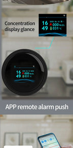 Tuya Wifi Leak With Temperature Function Combustible Gas Detectors Support Home Smart Life Natural Gas Alarm Sensor LCD Display