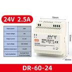 DR-60W Output 5V 12V 15V24V DIN Rail Switching Power Supply 24V DC 220V to 12V Transformer 5V Module Power Supply Box