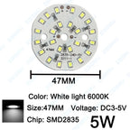 10PCS DC5V Round LED Lamp Panel 3W 5W 10W SMD5730 SMD2835 Warm White Highlight Round Round Aluminum LED Lamp Panel