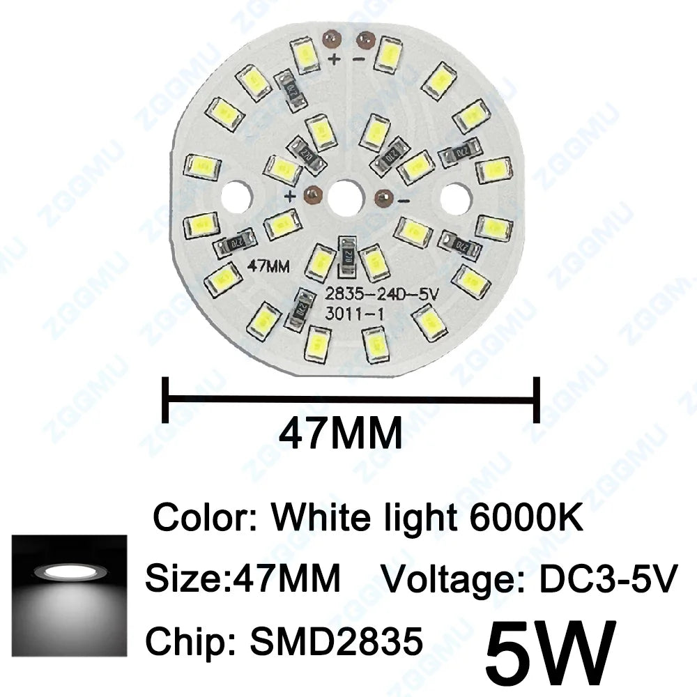 10PCS DC5V Round LED Lamp Panel 3W 5W 10W SMD5730 SMD2835 Warm White Highlight Round Round Aluminum LED Lamp Panel