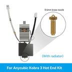 For Anycubic Kobra 3 Combo Hotend Nozzle Thermistor Heating Tube 24v 50w Heater Block For Anycubic Kobra3 Replacement Accesories