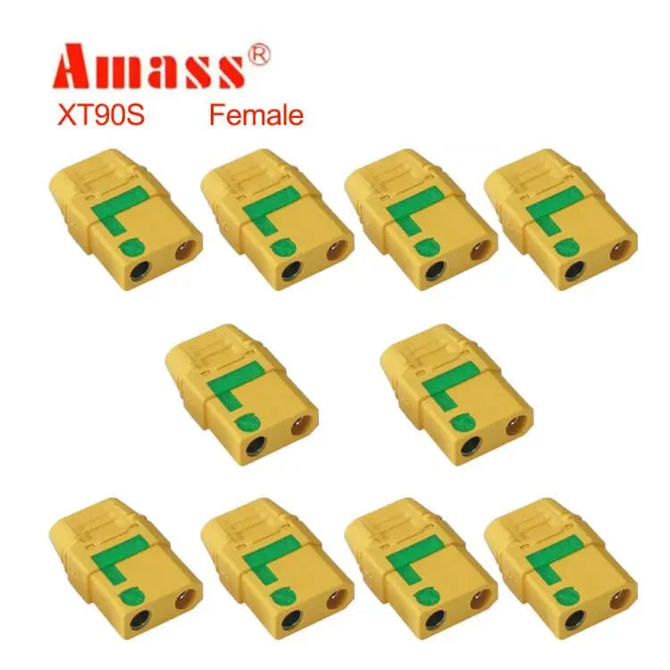 Amass 10PCS XT90S anti spark connector 5 Pairs Amass XT90-S coonector Anti-Spark Male Female Adapter for Car Lipo Battery