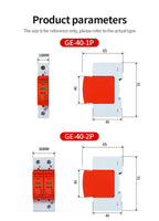 House Lightning Surge Protector AC SPD 1P 2P 3P 4P 40KA 60KA 220V 385V AC Protective Low-voltage Arrester Device ﻿