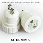 2pcs GU10 to E14 E12 GU10 MR16 G5.3 G9 E26/E27 CFL LED Light Socket Lamp Bub Base Holder Converter Adapter
