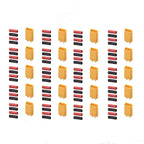 10/20 pairs XT30 2mm Gold Plated Battery Connector with Heat Shrink Tube for Drones RC Cars