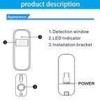 Auto Pet-proof PIR Infrared Motion Sensor 433Mhz Alarm Detector With Flash Led Light for Smart Home Security Alarm System