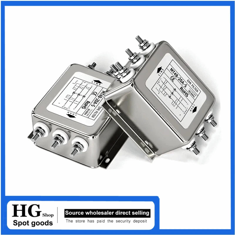Three-phase power filter MT4B-3/6/10/20/30A-S Anti-interference EMI purifier frequency conversion noise 380v MT4B-10A-S