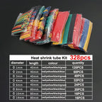Heat Shrink Tubing Thermoresistant Tube Heat Shrink Wrapping Kit 2:1 Insulation Wire Cable Kit ,For Electrical Wiring and Repair