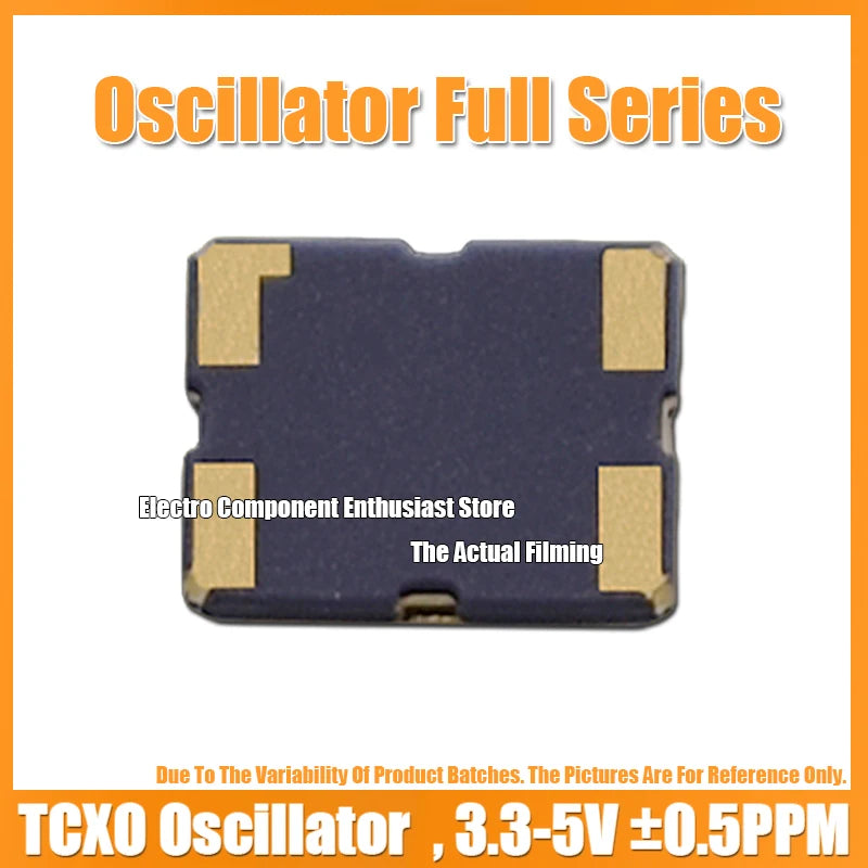 (5PCS) 25M 25MHZ 25.000MHZ 3225 TCXO 3.2X2.5MM Temperature Compensated Crystal Oscillator ±0.5PPM High-Precision CMOSECB