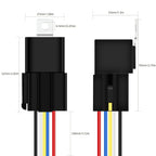 5 PIN 12V Relay with Harness, 40AMP 12 Volt Relay Automotive Relays with Relay Socket and Wiring Harness, SPDT Relay Switch