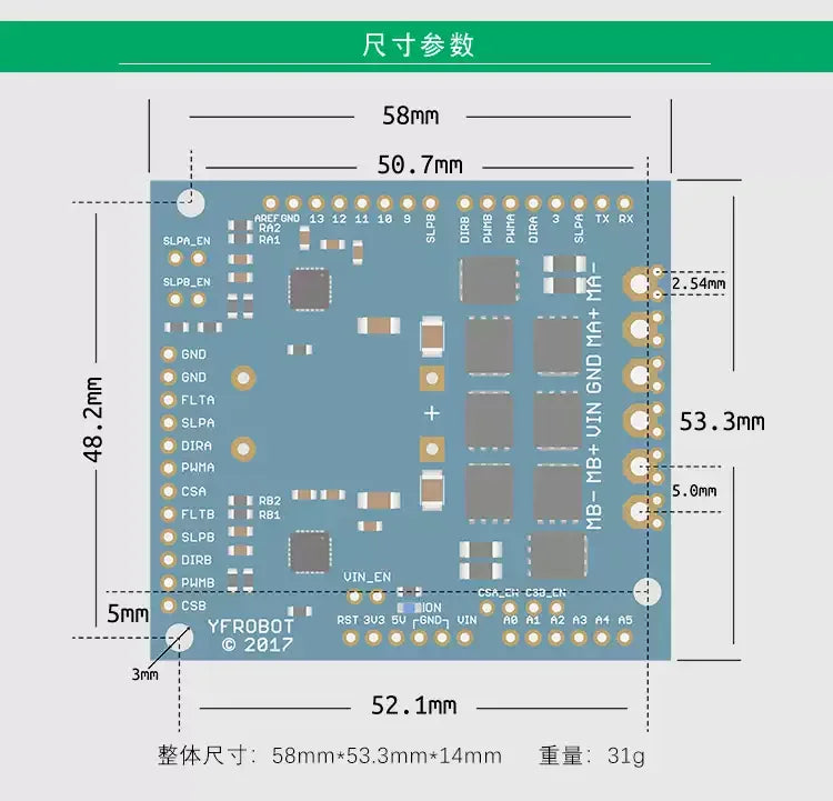 MD04 High‑Power Dual H‑Bridge Motor Driver Module DRV8701 23A 200W DC Motor Controller Replace L298N for Robot Car