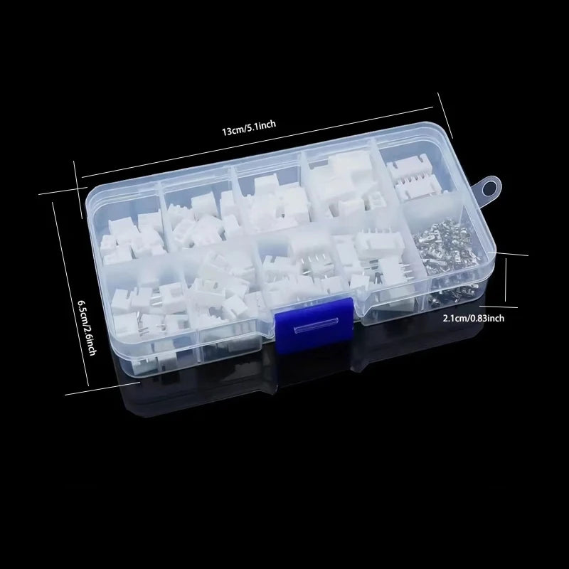 230PCS XH2.54 2/3/4/5p Housing+Straight Pin+Terminal 2.54mm Male And Female Housing Kit Pin Connector Terminal Connector Kit