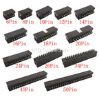 10-50Pcs DC3 IDC JTAG Socket 6-50Pin Male Header Connector 2.54mm Pitch Straight Needle DC3 ISP Double-spaced 2*6-50P DC3 Header