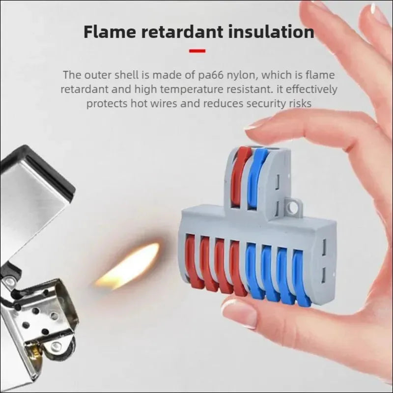 25PCS Electrical Cable Connectors Push-in Quick Terminal Blocks LED Cable Wiring Tool Wire Connectors Rail Installation Model