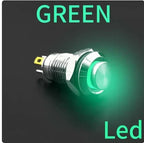 12/16/19/22mm Waterproof Metal Button High Flat head Switch LED Light Momentary Latching 12V 24V 220V Various Colors To Choose