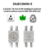 SK6812 MINI-E RGB (Similar to WS2812B)3228SMD Pixel LED Chip Reverse Mount Individually Addressable IC Full Color DC5V
