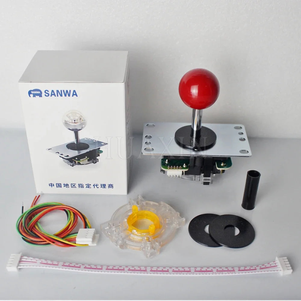 Original Japan Sanwa Joystick JLF TP 8YT Fighting Rocker With Topball 5pin Wire Jamma Arcade Vending Game PC PS3 XBOX Kit DIY