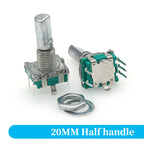 5PCS/LOT 20 Position 360 Degree Rotary Encoder EC11 w Push Button 5Pin Handle Long 15/20MM With A Built In Push Button Switch