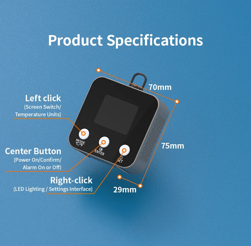 3-in-1 CO2 Monitor Air Quality Detector 10000ppm High Accuracy NDIR Sensor Temperature Humidity Tester USB Data Logger