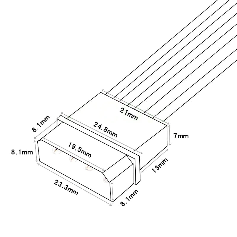 1pcs 30cm IDE 4-Pin Male to Female Extension Cable PC Power Supply Wire Housing Adapter Connector 5.08mm Pitch