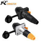 4Sets RJ45 Waterproof Network Connector 8P8C RJ45 Male&Female Chassis Sockets Ethernet Connector Zinc Alloy Copper Pin