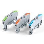 JINH CMK420 One-Flip Lever DIN Rail Terminal Push-in Wire Release Compact Conductor Block Orange Option for Electronics