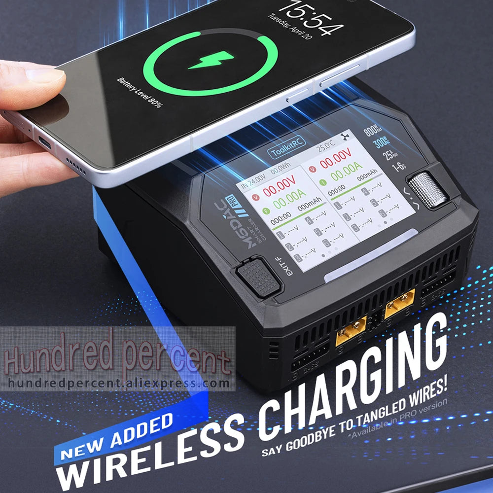 ToolkitRC M6DAC PRO V2 Intelligent Charger Dual Channel AC 200W DC 800W 16A Lithium Battery 1S 2S 3S 4S 5S 6S LiHV Lipo PD65W