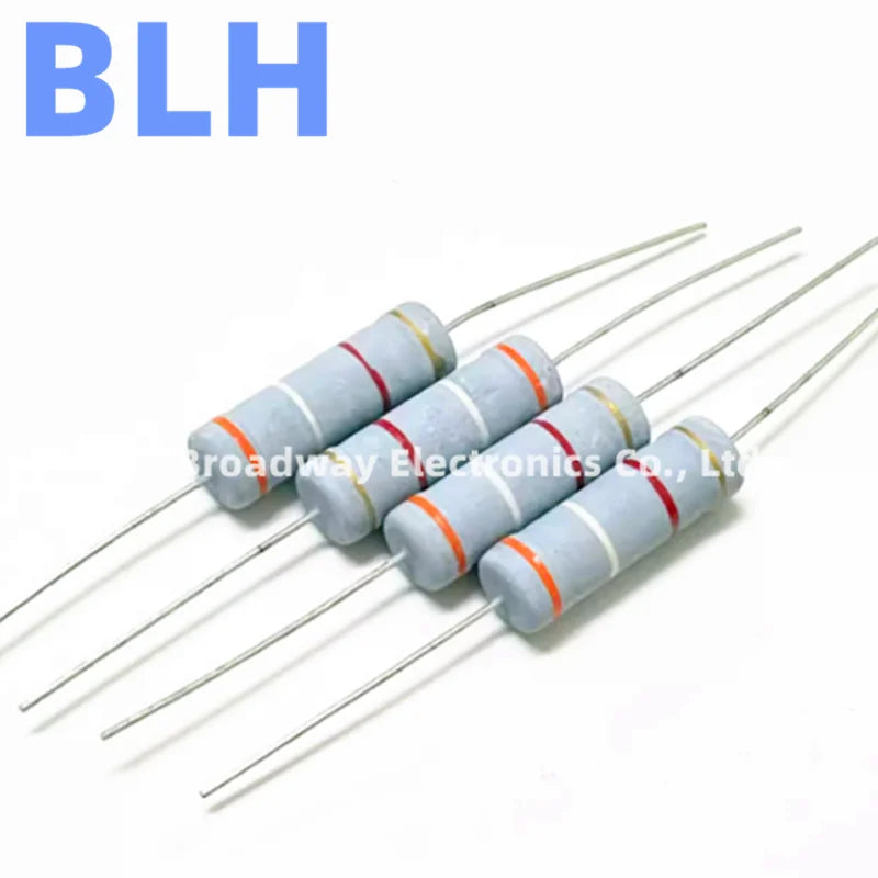 10PCS 5W Carbon Film Resistor 5% 30R 33R 36R 39R 43R 47R 51R 56R 62R 68R 75R 82R 91R 100R 110R 120R 130R 150R 160R 180R 200R Ohm