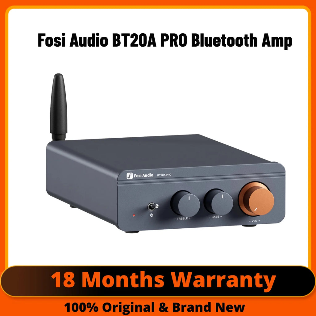 Fosi Audio BT20A Pro TPA3255 Bluetooth Sound Power Amplifier 300W X2 Mini HiFi Stereo Class D Amp Bass Treble For Home Theater