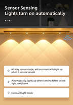 Night Light USB Motion Sensor Wireless Ultra Thin LED Wine cooler Light For Kitchen Cabinet Bedroom Wardrobe Cabinet Lighting