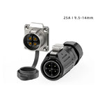 EW-LP24 Solderless Power Aviation Connector Waterproof Adapter Screw Lock Charger M24 2 3 4 5 Pin Male Plug Female Socket IP68