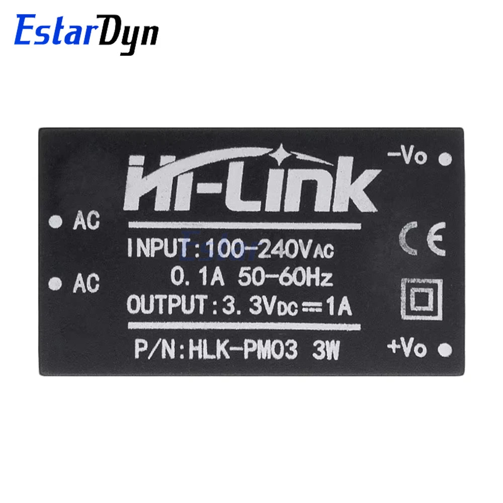 HLK-PM01 PM03 PM12 5M05 5M03 5M12 AC-DC Power Module, 220V to 5V/3.3V/12V Mini Converter for Smart Home IoT Device