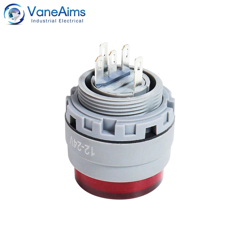 22mm Ultra Short Push Button Momentary Self Reset Latching Locked Waterproof LED Light Push Button Switch On Off 5v 12v 24v