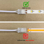 1/3/5Pcs 2m Dupont Extension Wire 2Pin 8mm 10mm Solderless Crystal Connector for Cabinet Wardrobe 2835 SMD 12V/24V LED Strip