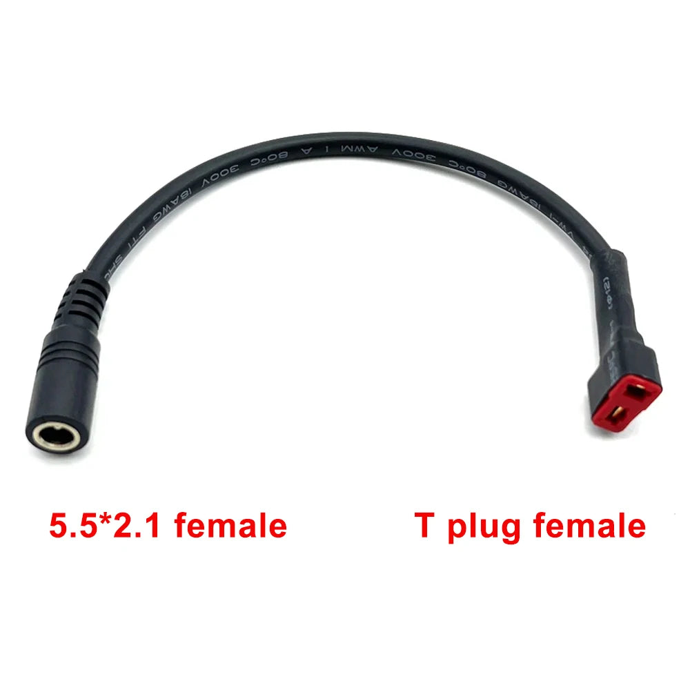 HPXGRC XT60 XT30 T Plug Female Male To DC 5.5*2.1mm Connector Battery Charging Adapter Cable Conversion for DC Power Charger