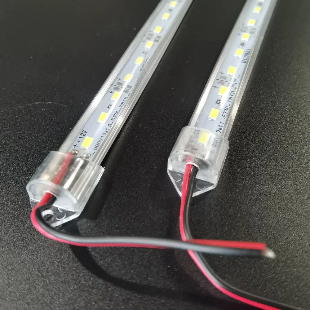 Factory Wholesale DC12V 10cm 20cm 50cm SMD 5730 5630 LED Hard Rigid Strip Bar Light Aluminium Shell +PC Cover LED Bar Light