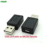 Cltgxdd USB 2.0 Adapter Mini 5P to A Male Female Micro to USB Android Data Side T Port Converter Selector Connector