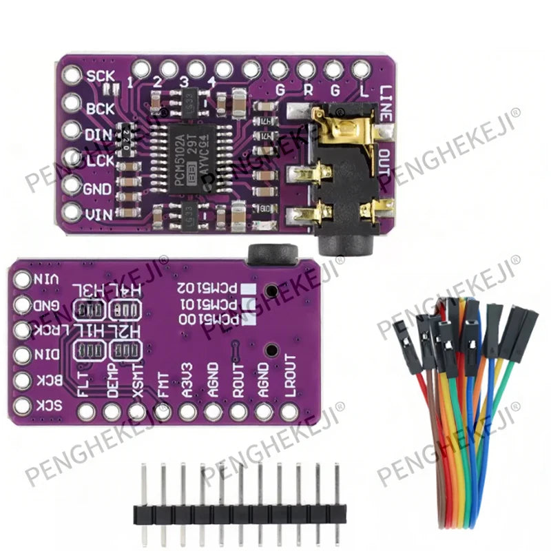 1let Interface I2S PCM5102A DAC Decoder GY-PCM5102 Player Module For Raspberry Pi pHAT Format Board Digital PCM5102 Audio Board