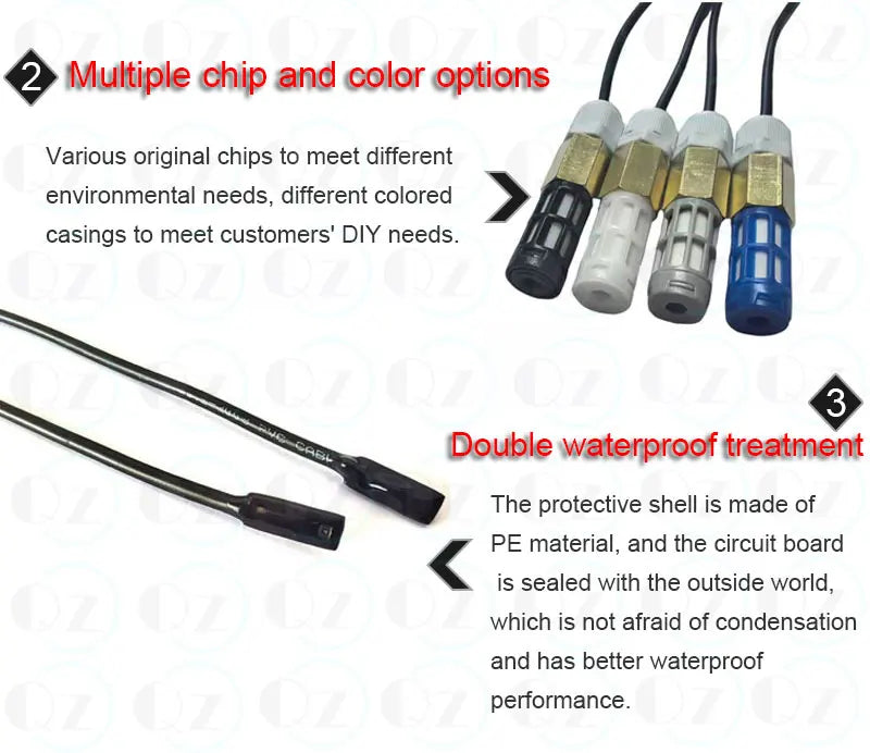 SHT40 SHT30 SHT20 21 SHT35 Temperature Humidity Sensor Module Probe Cable Waterproof Digital Capacitance Sensors 1M I2C Output