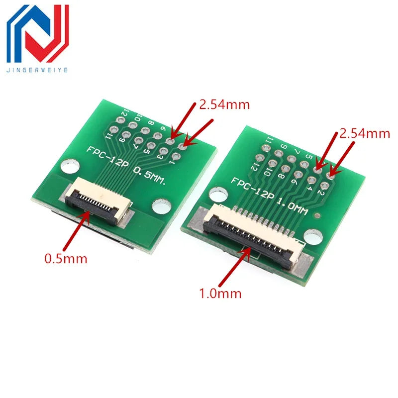 1Pcs/lot FPC/FFC Adapter Board 0.5/1.0MM to 2.54MM Soldered Connector 4/5/6/8/10/12/14/16/20/26/3040/45/50/60 Pin