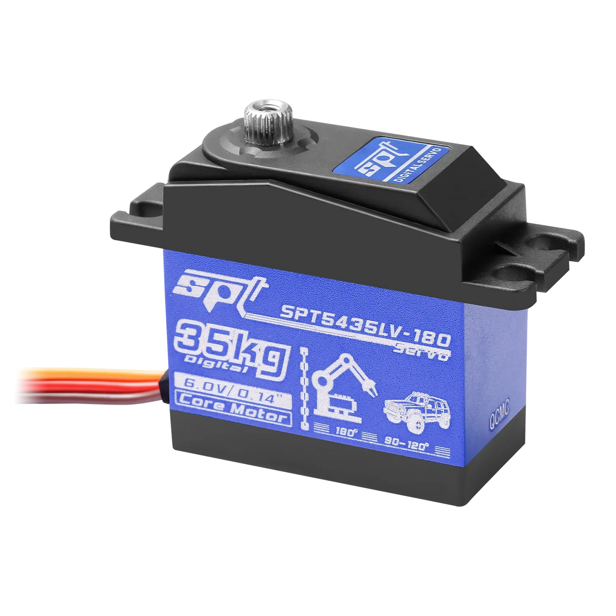 SPT 25KG 35KG Digital RC Servo Large Torque 180° 360° Metal Gear Waterproof Motor for RC Crawler Car SCX10 TRX4 Drift Robot