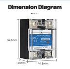 CG 1PCS Single-phase Solid State Relay Input 3-32VDC Output 24-480VAC DC to AC/DC to DC/AC to AC SSR 10/25/40A Module Relay