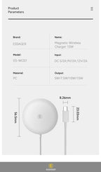 Essager 15W Magnetic Qi Wireless Chargers Fast Charging  for iPhone 14 13 12 Pro Max PD Fast Charging For Xiaomi Pad Adapter