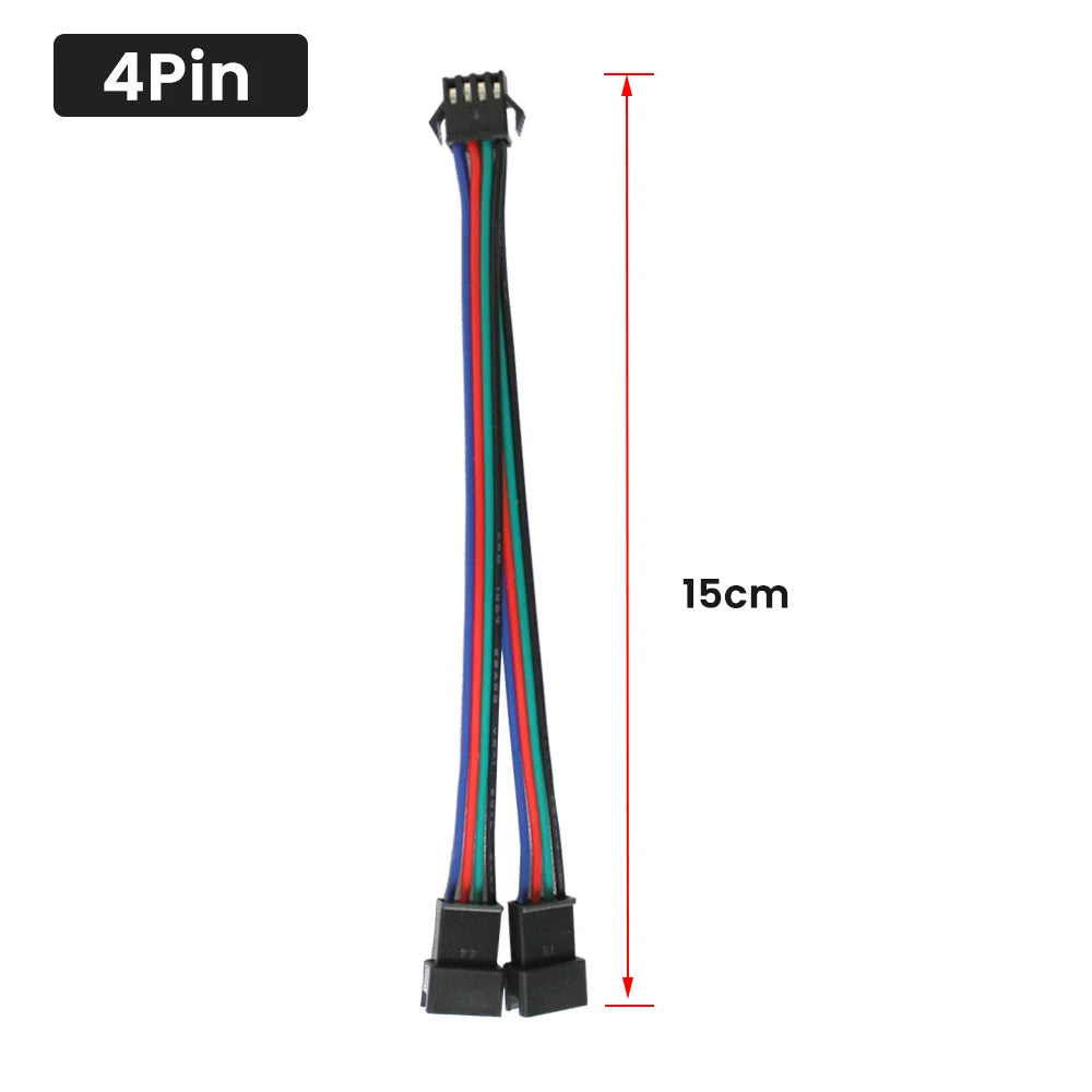 1-50PCS LED Strip Splitter Cable 2Pin/3Pin/4Pin/5Pin/6Pin JST SM Connector 1 Male to 2 Female for WS2811 WS2812 SK6812 RGB/RGBW