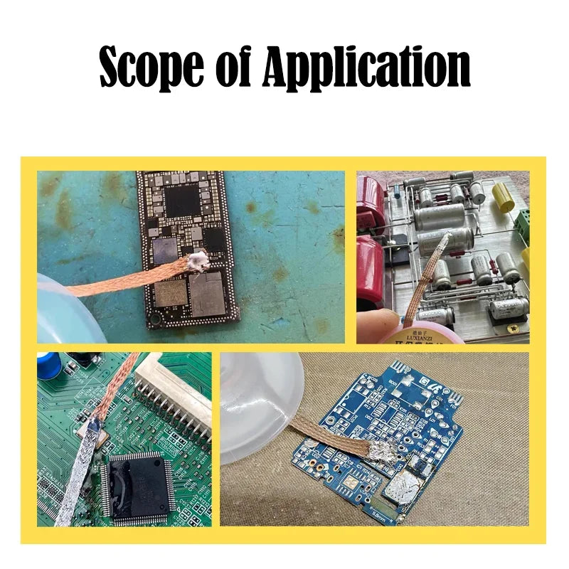 New Desoldering Braid Tape Copper Solder Wire Tin Low Temperature Easy Melt Removal Soldering Wick Tin for Phone PC PCB Repair