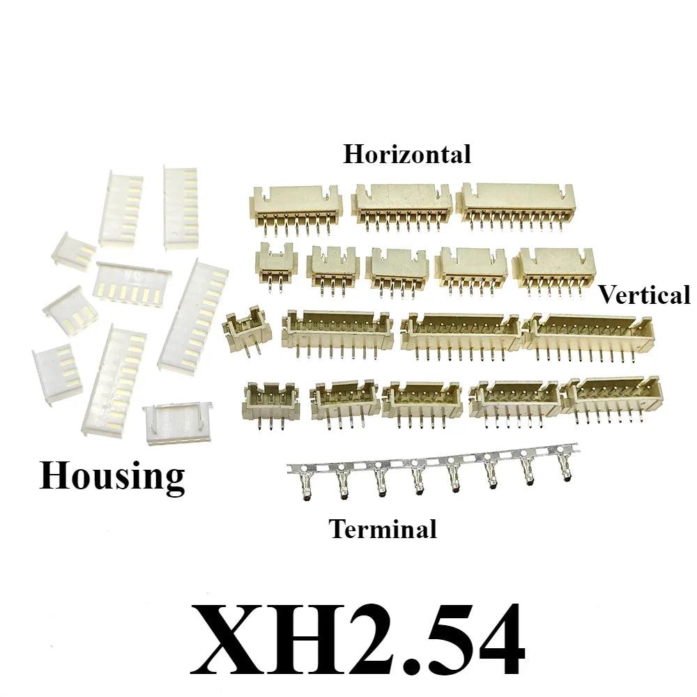 10sets Sh1.0 Jst1.25 Ph2.0 Xh2.54 Sh/jst/zh/ph/xh Horizontal / Vertical Smd Pin Header + Housing + Terminal Set 2.54mm