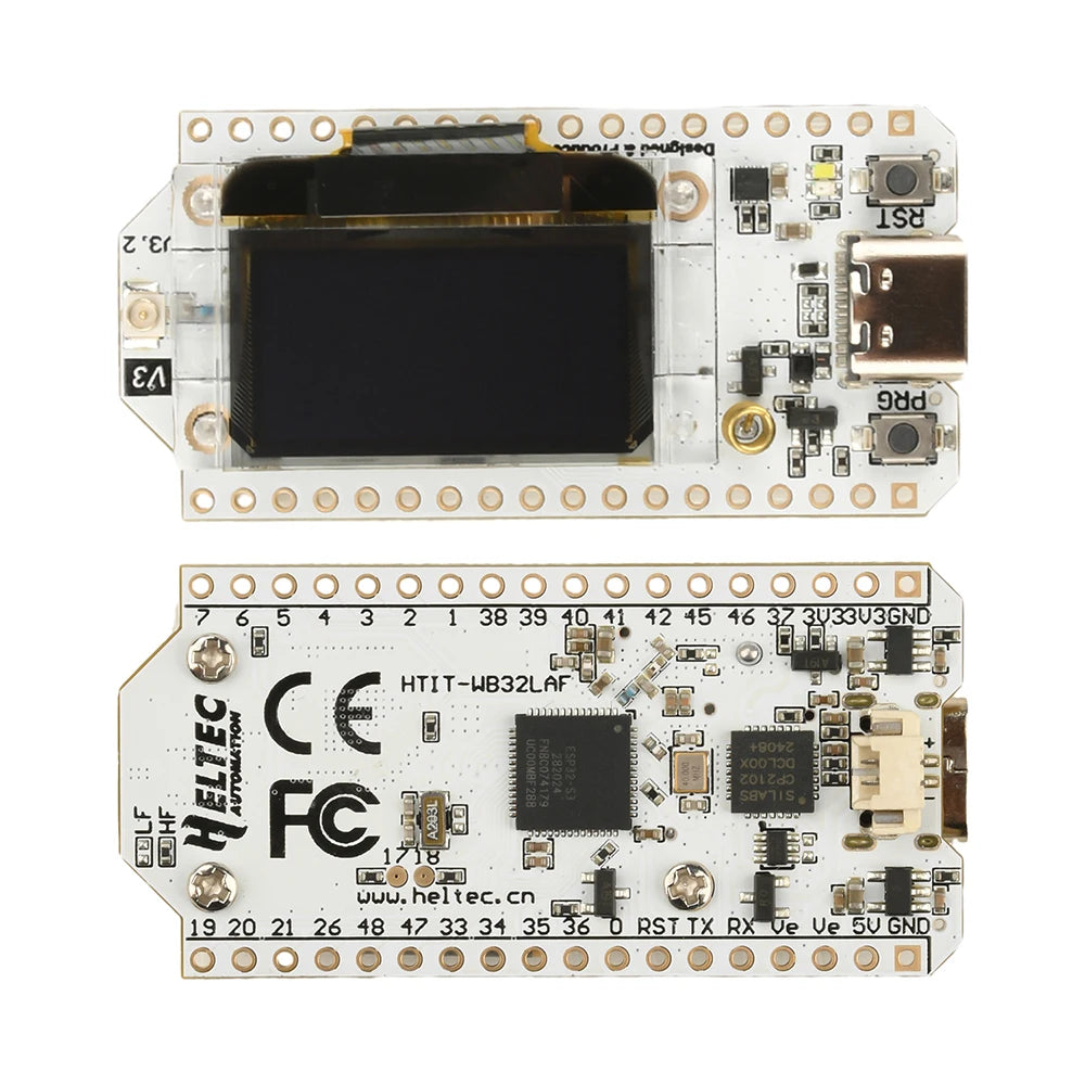 WiFi LoRa 32 V3 ESP32-S3 LoRa Module SX1262 863-928MHz 0.96 Inch CP2102 Type-C USB Bluetooth 5 Low Power IoT Board with Spring Antenna